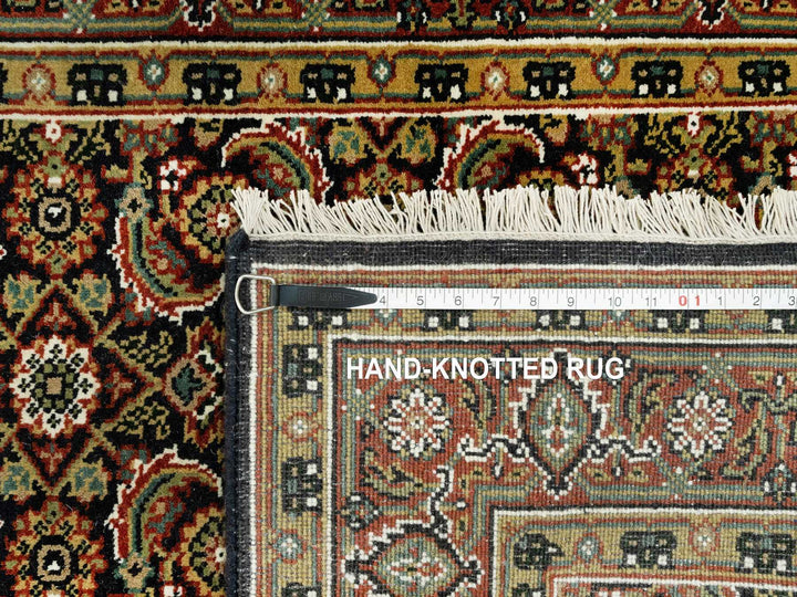 4'0" x 11'9" New Hand Knotted Black Wool Runner Oriental Rug - MOA10290440