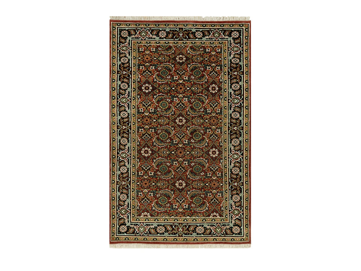 3'1" x 5'5" New Hand Knotted Red Wool Rectangle Oriental Rug - MOA10290441