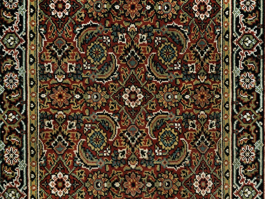 3'1" x 5'5" New Hand Knotted Red Wool Rectangle Oriental Rug - MOA10290441