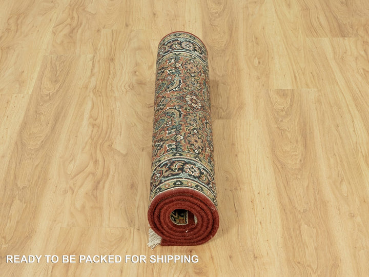 3'1" x 5'5" New Hand Knotted Red Wool Rectangle Oriental Rug - MOA10290441