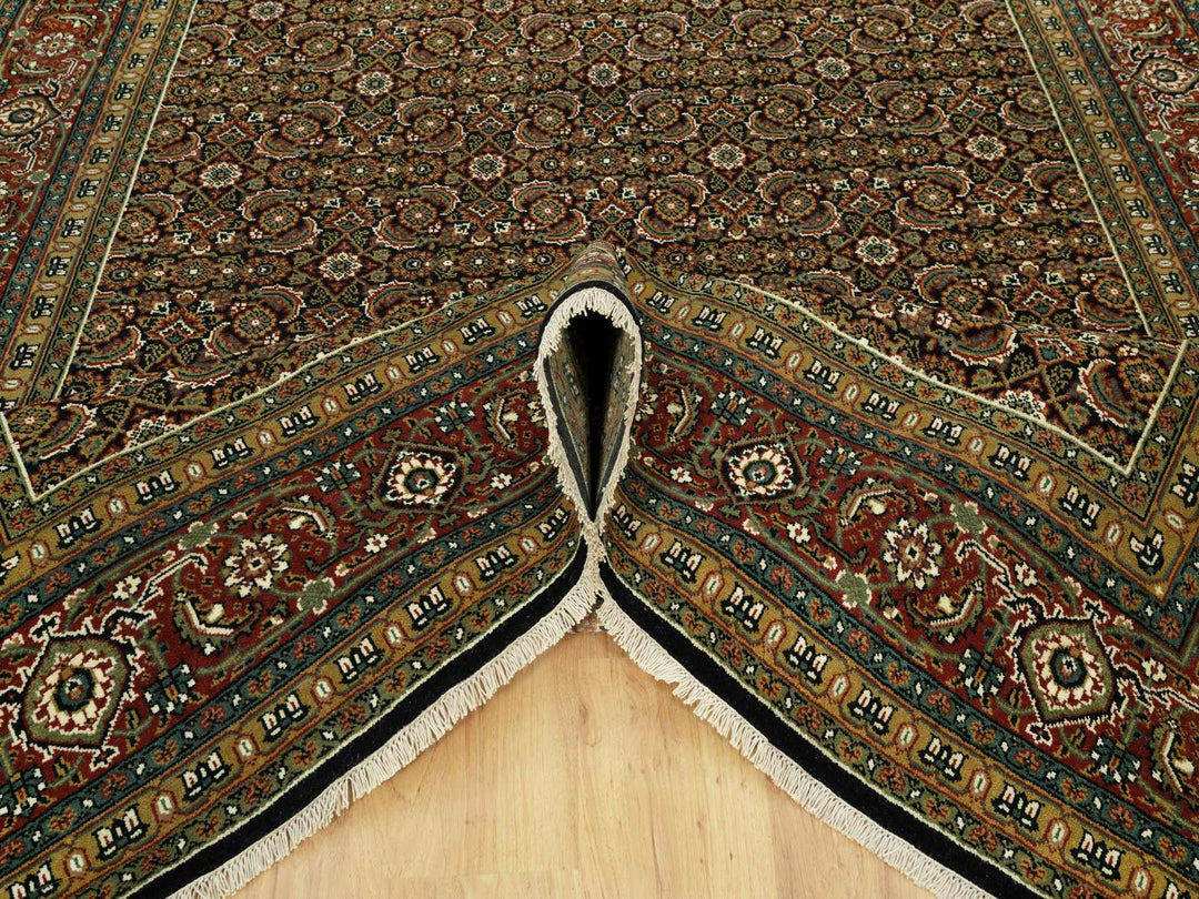 7'10" x 10'0" New Hand Knotted Black Wool Rectangle Oriental Rug - MOA10290444