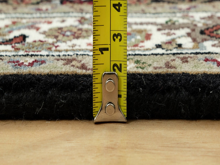 2'4" x 27'7" New Hand Knotted Black Wool Runner Oriental Rug - MOA10290445