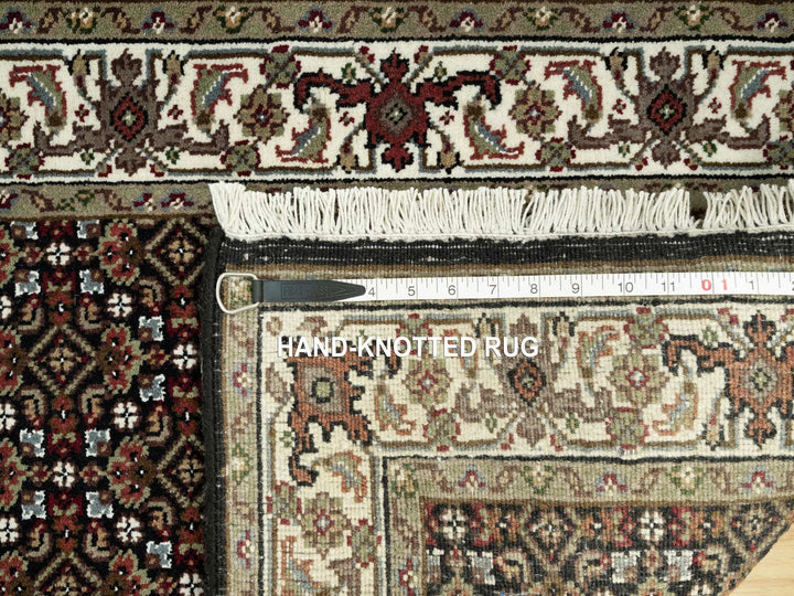2'4" x 27'7" New Hand Knotted Black Wool Runner Oriental Rug - MOA10290445