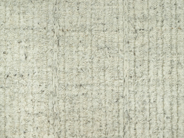 10'1" x 10'1" New Hand Woven Grey Wool Round Oriental Rug - MOA10290449