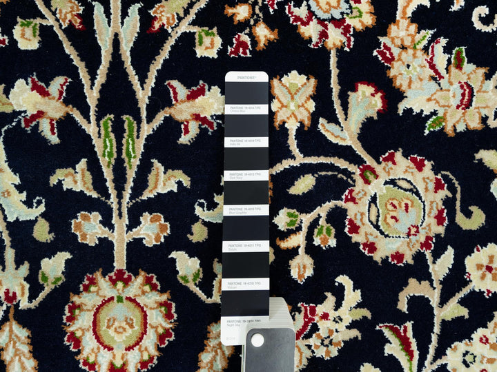5'0" x 7'11" New Hand Knotted Blue Wool Rectangle Oriental Rug - MOA10290492