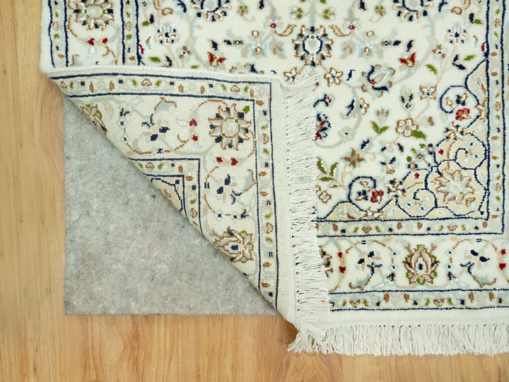 2'8" x 12'1" New Hand Knotted Ivory Wool Runner Oriental Rug - MOA10290504