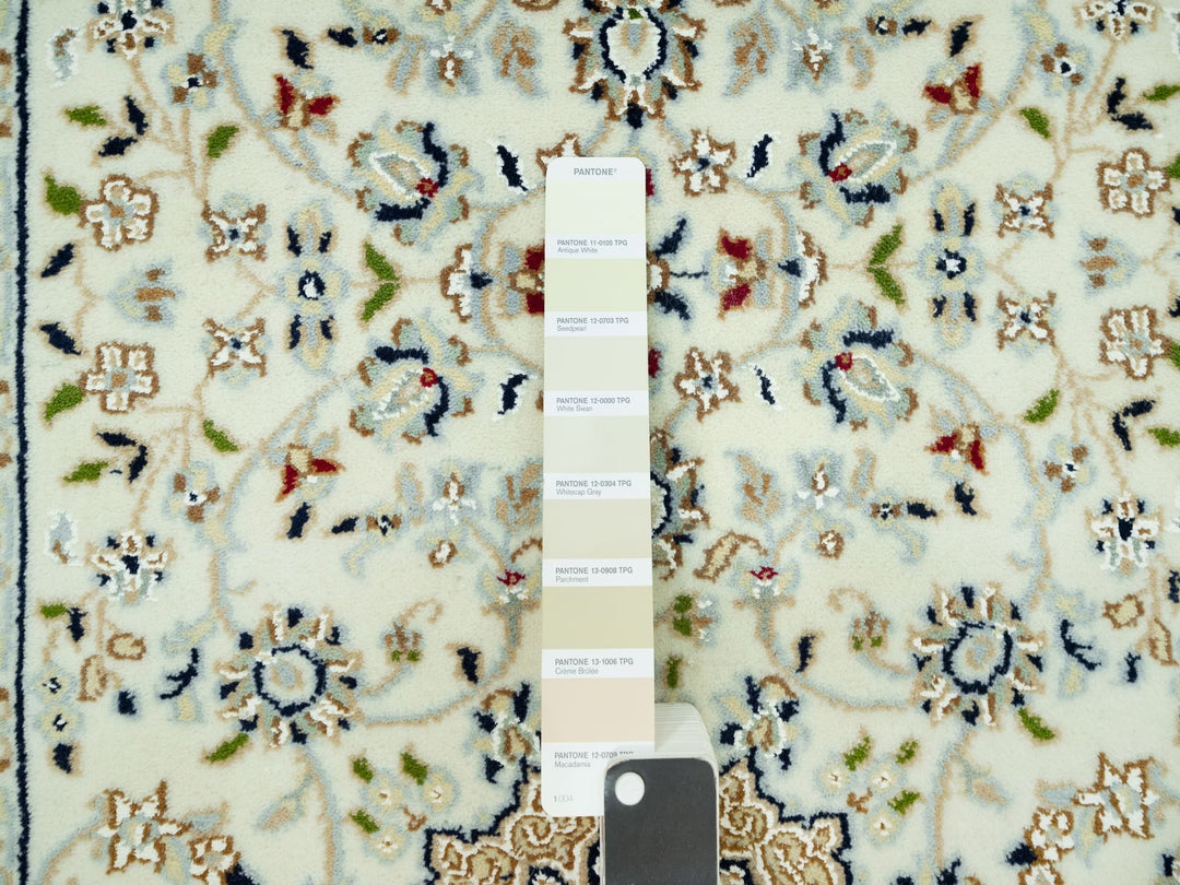 2'8" x 12'1" New Hand Knotted Ivory Wool Runner Oriental Rug - MOA10290504
