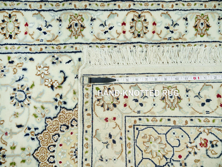 2'8" x 12'1" New Hand Knotted Ivory Wool Runner Oriental Rug - MOA10290504