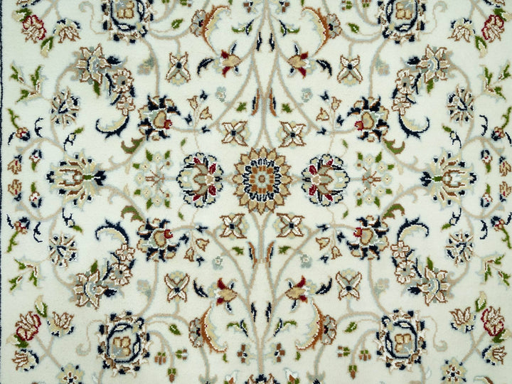 4'2" x 4'2" New Hand Knotted Ivory Wool Square Oriental Rug - MOA10290508