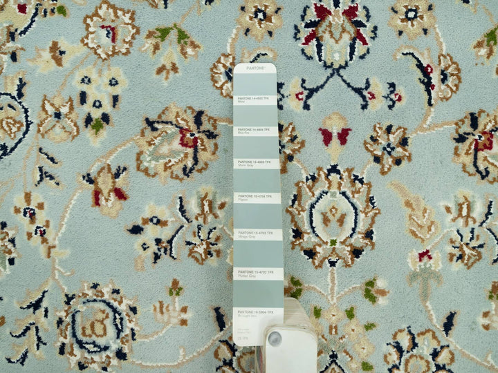 4'2" x 6'1" New Hand Knotted Blue Wool Rectangle Oriental Rug - MOA10290509