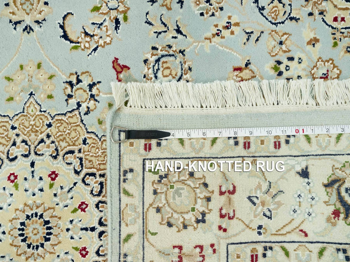 4'2" x 6'1" New Hand Knotted Blue Wool Rectangle Oriental Rug - MOA10290509