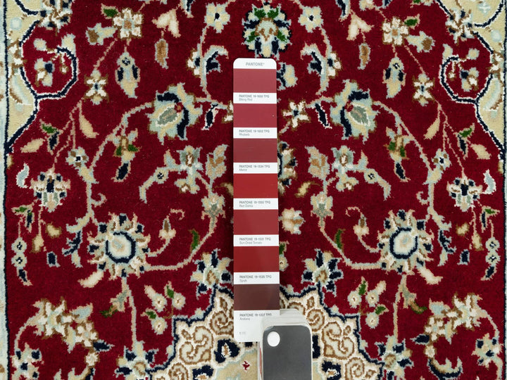 2'7" x 4'1" New Hand Knotted Red Wool Runner Oriental Rug - MOA10290515