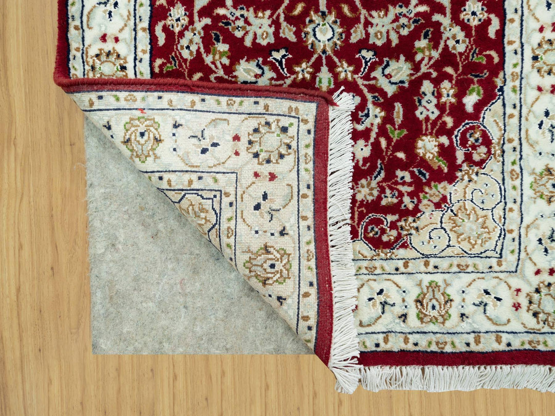 2'4" x 4'9" New Hand Knotted Red Wool Runner Oriental Rug - MOA10290516