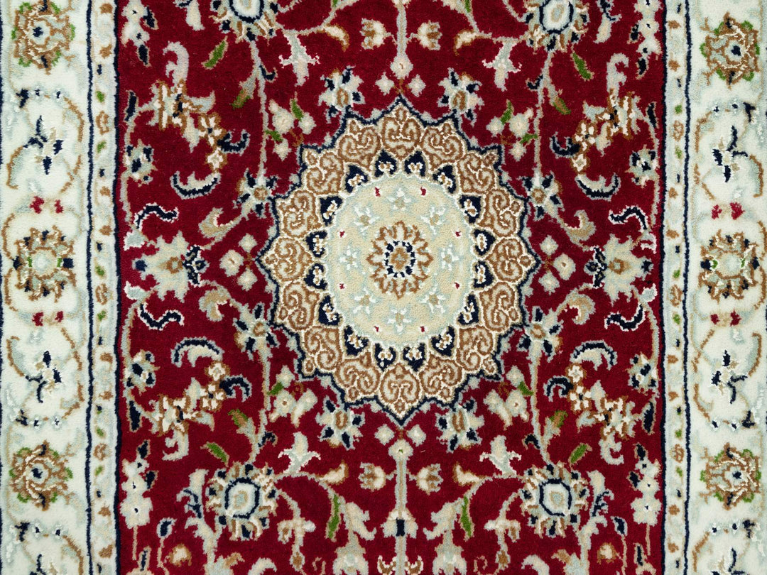 2'4" x 4'9" New Hand Knotted Red Wool Runner Oriental Rug - MOA10290516
