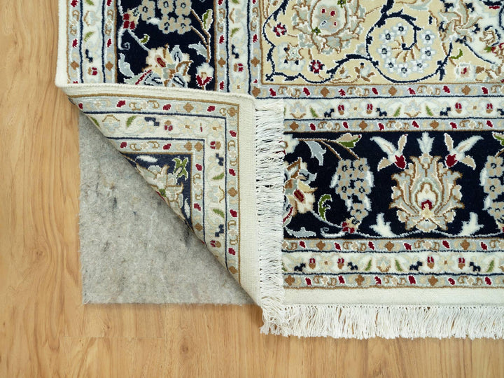 7'10" x 10'0" New Hand Knotted Ivory Wool Rectangle Oriental Rug - MOA10290519