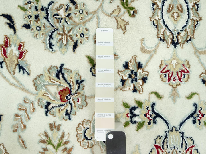 7'10" x 10'0" New Hand Knotted Ivory Wool Rectangle Oriental Rug - MOA10290519