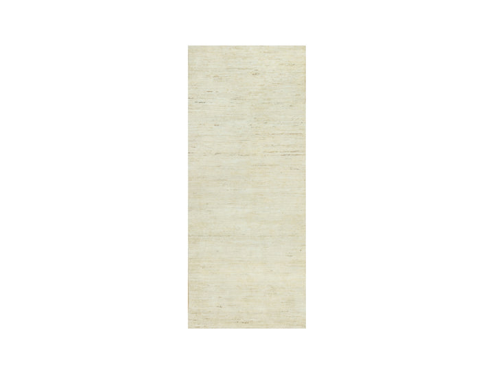 2'6" x 6'0" New Hand Knotted Ivory Wool Runner Oriental Rug - MOA10290557