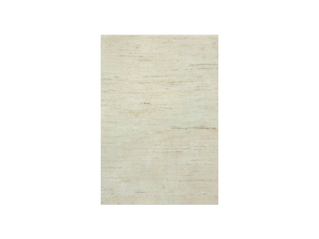 2'0" x 3'0" New Hand Knotted Ivory Wool Rectangle Oriental Rug - MOA10290562