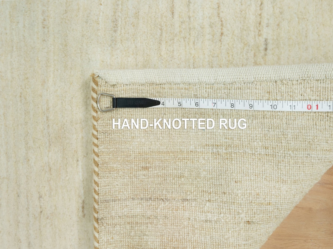 2'0" x 3'0" New Hand Knotted Ivory Wool Rectangle Oriental Rug - MOA10290562