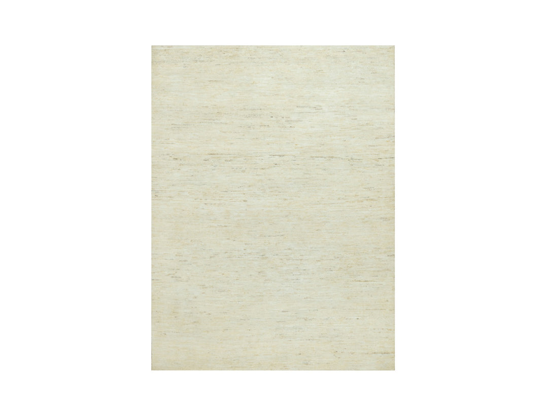 5'0" x 6'8" New Hand Knotted Ivory Wool Rectangle Oriental Rug - MOA10290568