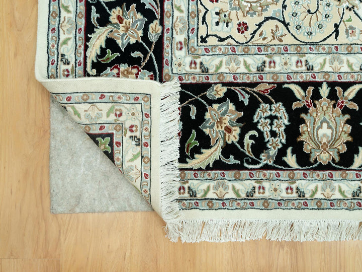 8'11" x 12'2" New Hand Knotted Ivory Wool Rectangle Oriental Rug - MOA10290585