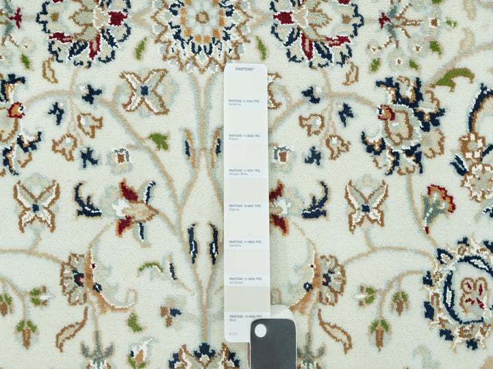 8'11" x 12'2" New Hand Knotted Ivory Wool Rectangle Oriental Rug - MOA10290585