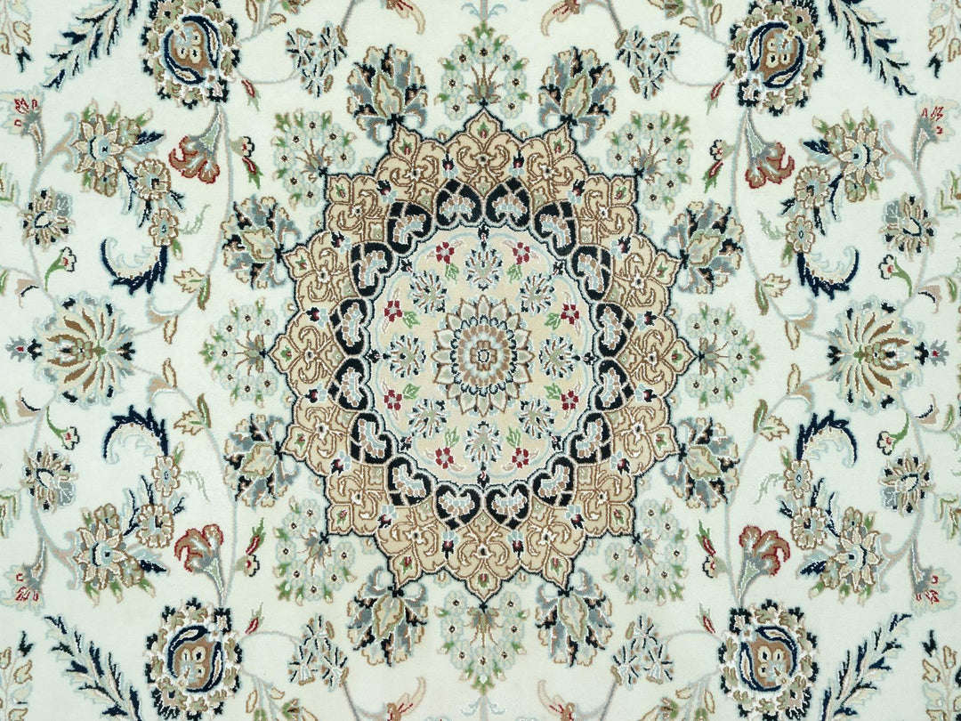 8'11" x 12'2" New Hand Knotted Ivory Wool Rectangle Oriental Rug - MOA10290585