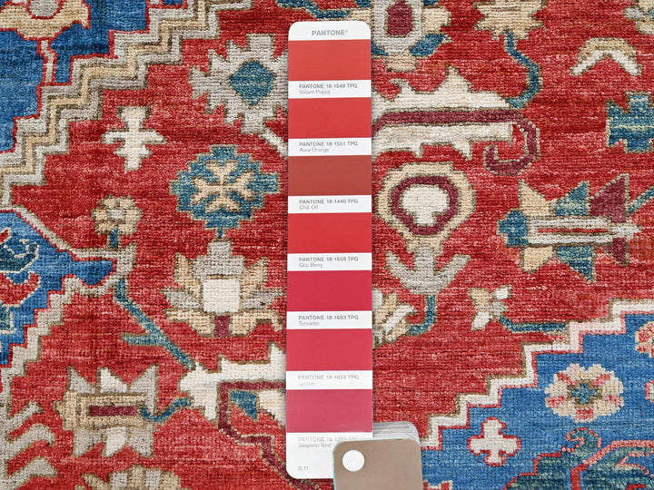 8'11" x 11'8" New Hand Knotted Red Wool Rectangle Oriental Rug - MOA102905