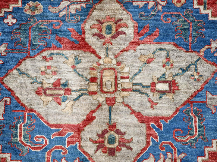 8'11" x 11'8" New Hand Knotted Red Wool Rectangle Oriental Rug - MOA102905