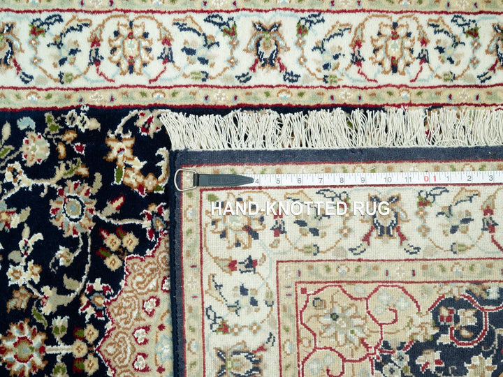 2'9" x 20'1" New Hand Knotted Blue Wool Runner Oriental Rug - MOA10290610