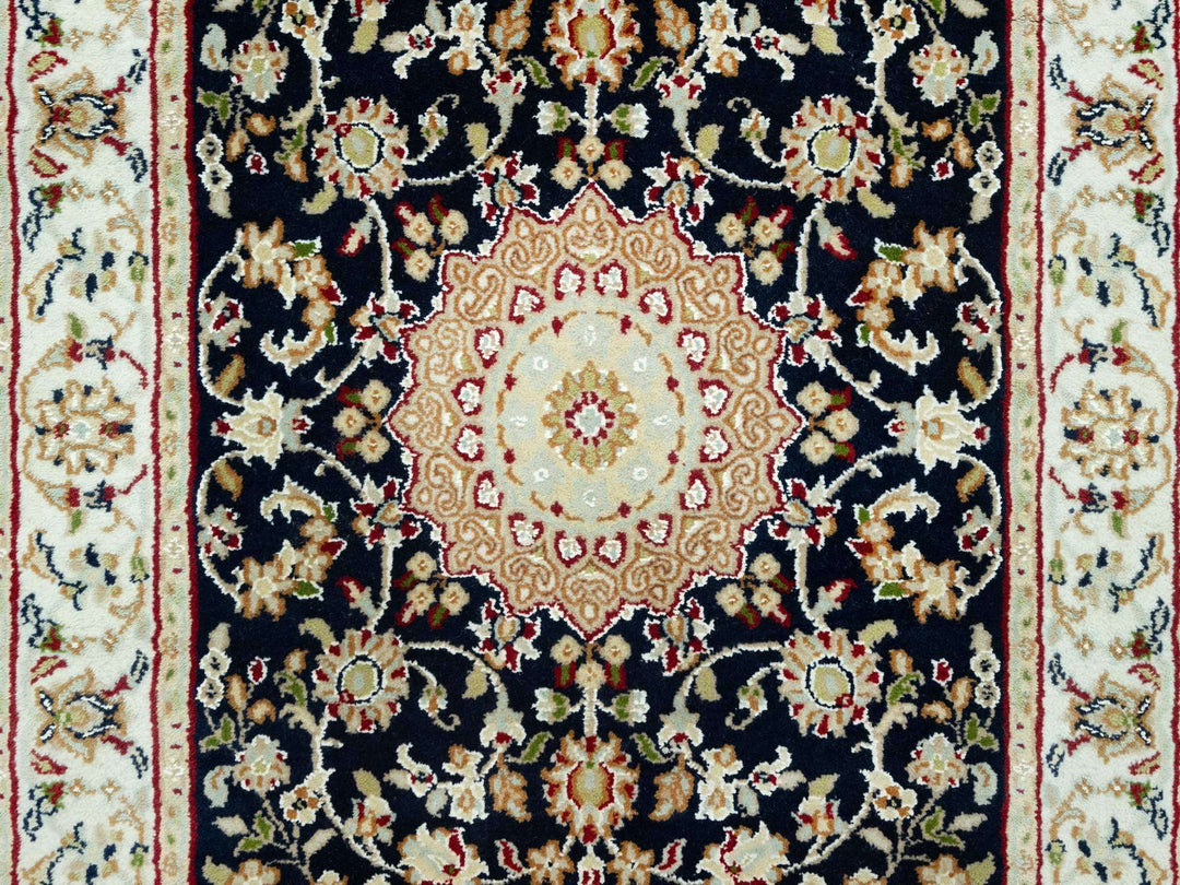 2'9" x 12'0" New Hand Knotted Blue Wool Runner Oriental Rug - MOA10290611