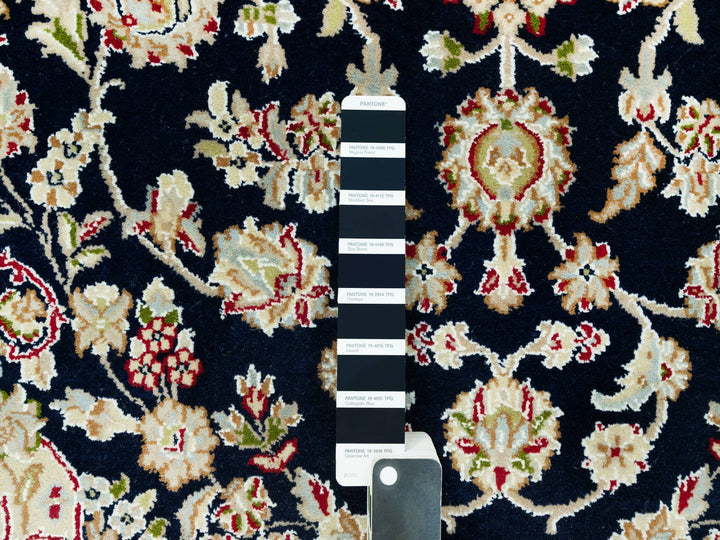 4'3" x 6'3" New Hand Knotted Blue Wool Rectangle Oriental Rug - MOA10290619