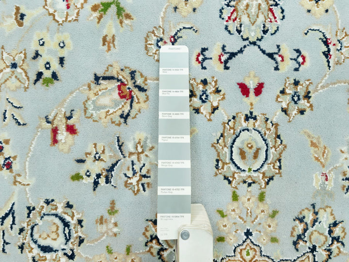4'11" x 6'9" New Hand Knotted Blue Wool Rectangle Oriental Rug - MOA10290620