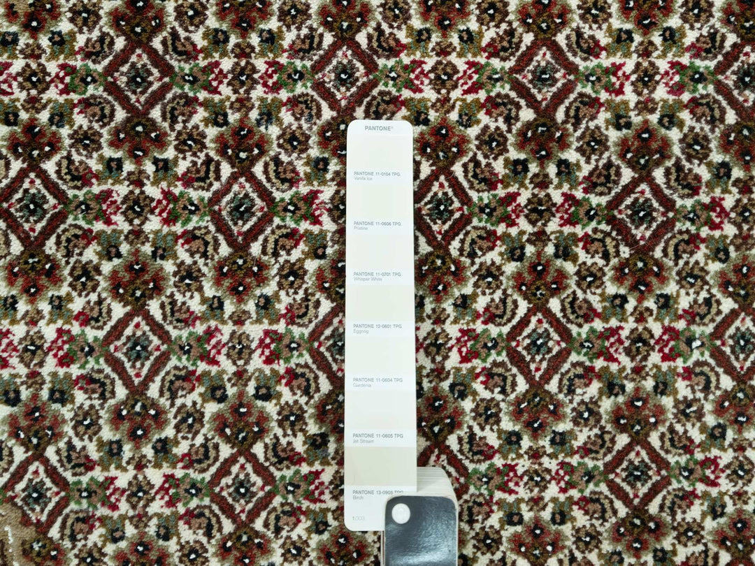 9'10" x 14'0" New Hand Knotted Ivory Wool Rectangle Oriental Rug - MOA10290622
