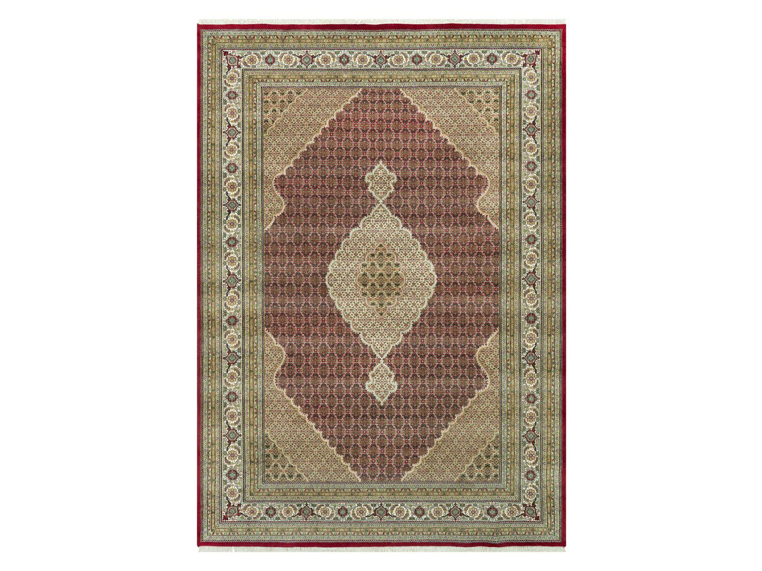 10'0" x 14'3" New Hand Knotted Red Wool Rectangle Oriental Rug - MOA10290623