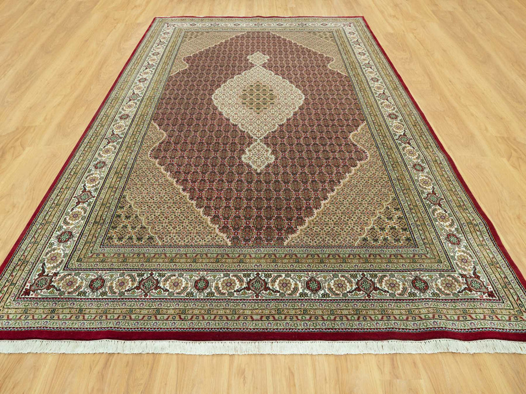 10'0" x 14'3" New Hand Knotted Red Wool Rectangle Oriental Rug - MOA10290623