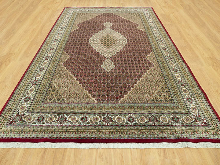 10'0" x 14'3" New Hand Knotted Red Wool Rectangle Oriental Rug - MOA10290623