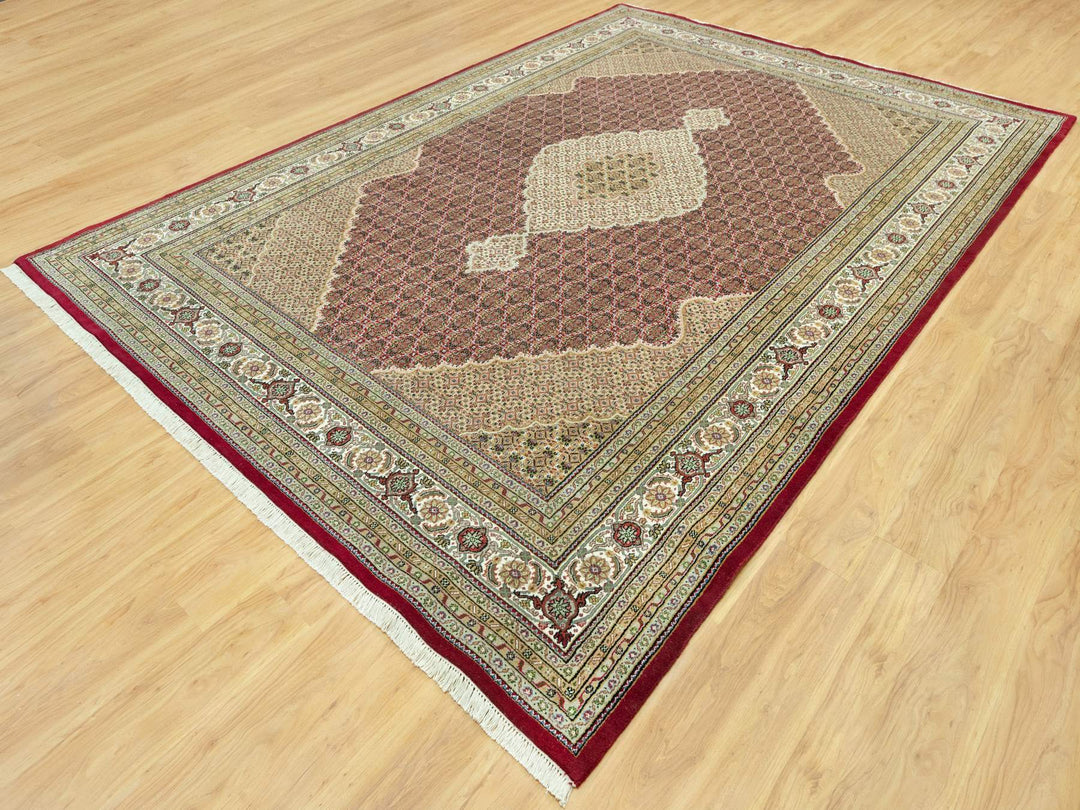 10'0" x 14'3" New Hand Knotted Red Wool Rectangle Oriental Rug - MOA10290623
