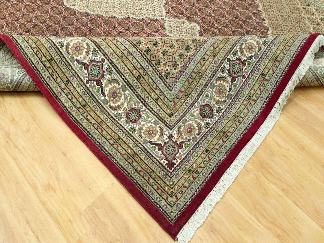 10'0" x 14'3" New Hand Knotted Red Wool Rectangle Oriental Rug - MOA10290623
