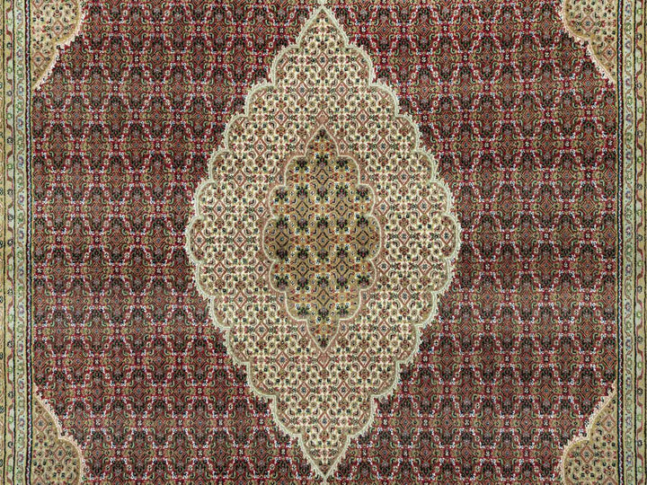10'0" x 14'3" New Hand Knotted Red Wool Rectangle Oriental Rug - MOA10290623