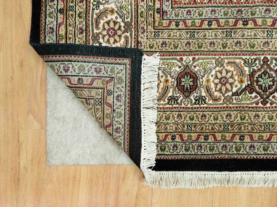 9'8" x 14'2" New Hand Knotted Black Wool Rectangle Oriental Rug - MOA10290624