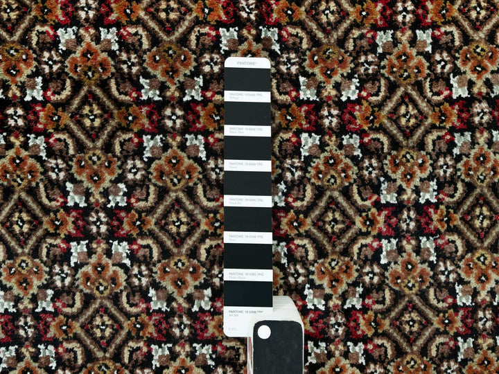 9'8" x 14'2" New Hand Knotted Black Wool Rectangle Oriental Rug - MOA10290624