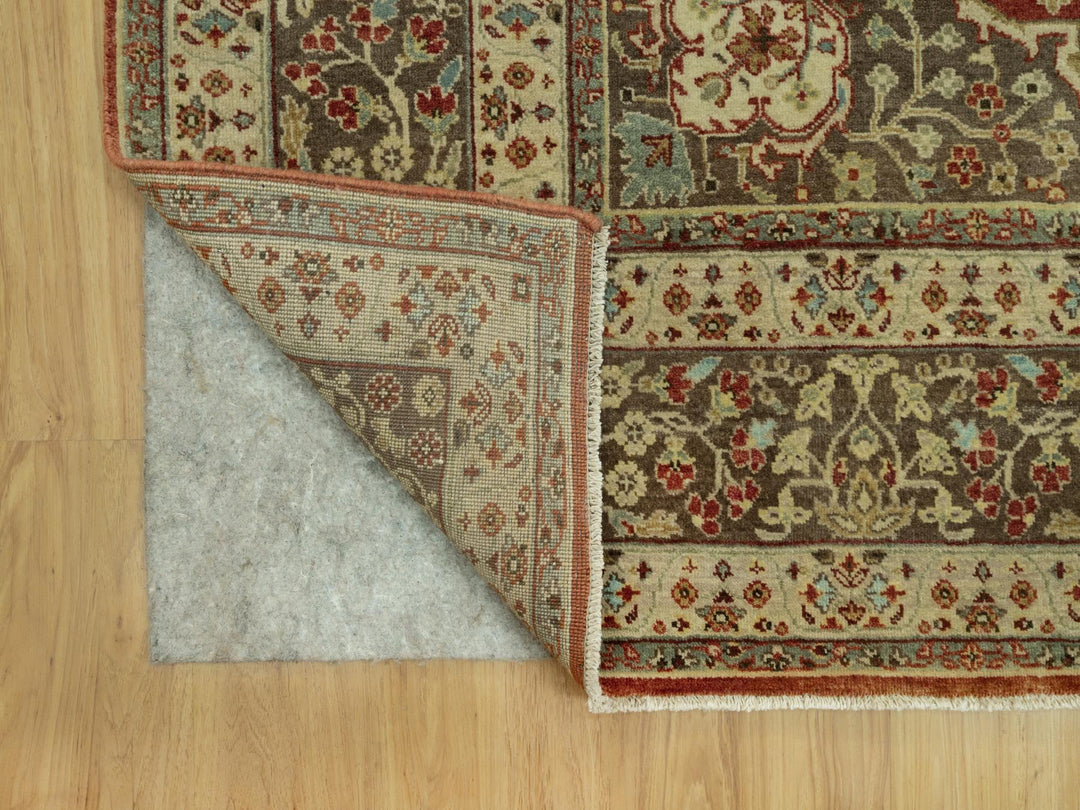 6'2" x 9'1" New Hand Knotted Red Wool Rectangle Oriental Rug - MOA10290630