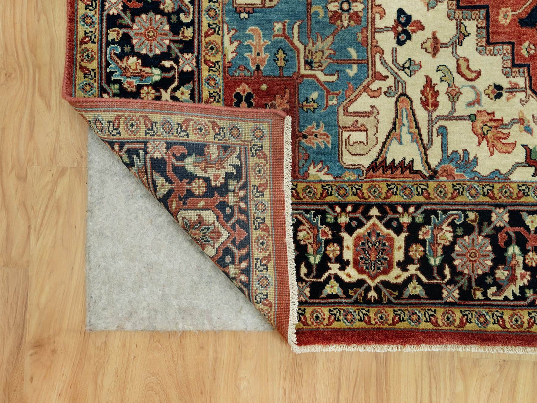 6'0" x 9'1" New Hand Knotted Red Wool Rectangle Oriental Rug - MOA10290643