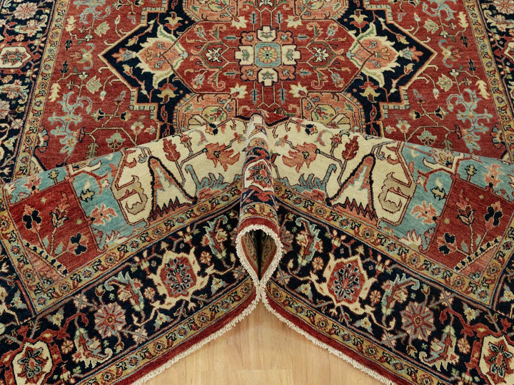 6'0" x 9'1" New Hand Knotted Red Wool Rectangle Oriental Rug - MOA10290643