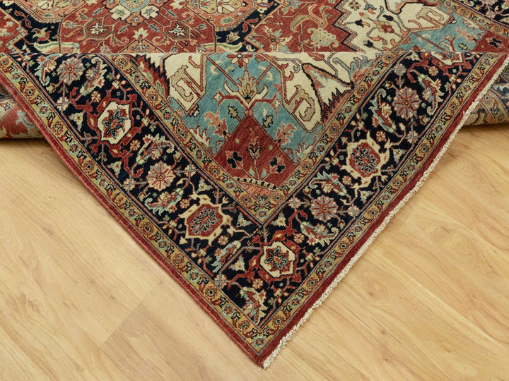 6'0" x 9'1" New Hand Knotted Red Wool Rectangle Oriental Rug - MOA10290643