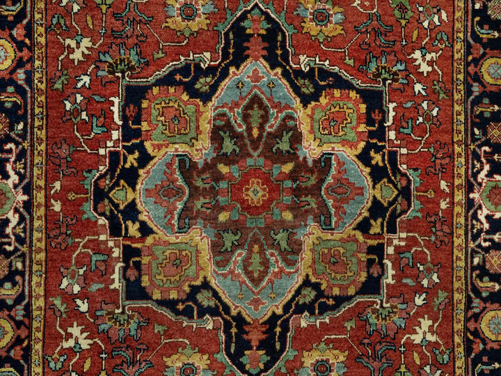 3'10" x 10'2" New Hand Knotted Red Wool Runner Oriental Rug - MOA10290664