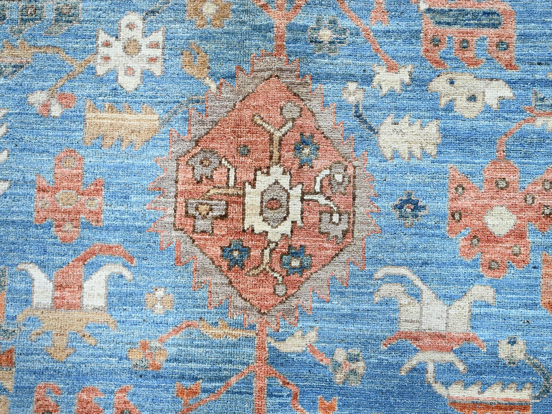 9'2" x 12'3" New Hand Knotted Brown Wool Rectangle Oriental Rug - MOA102906