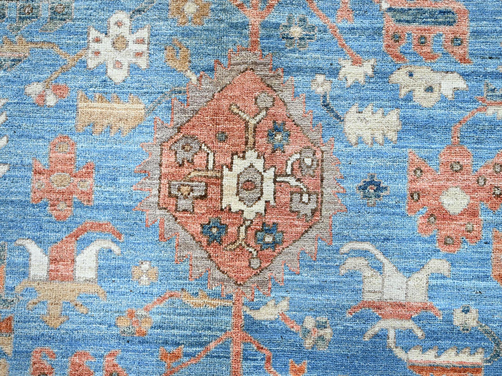 9'2" x 12'3" New Hand Knotted Brown Wool Rectangle Oriental Rug - MOA102906