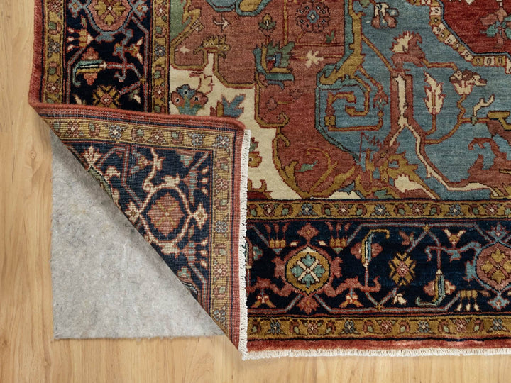 8'1" x 8'1" New Hand Knotted Red Wool Square Oriental Rug - MOA10290731